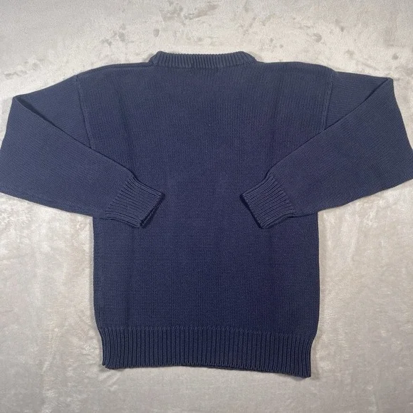 Vintage 90s‎ Eddie Bauer Argyle Crewneck Sweater  Mens Medium Blue Cottagecore - Picture 4 of 6